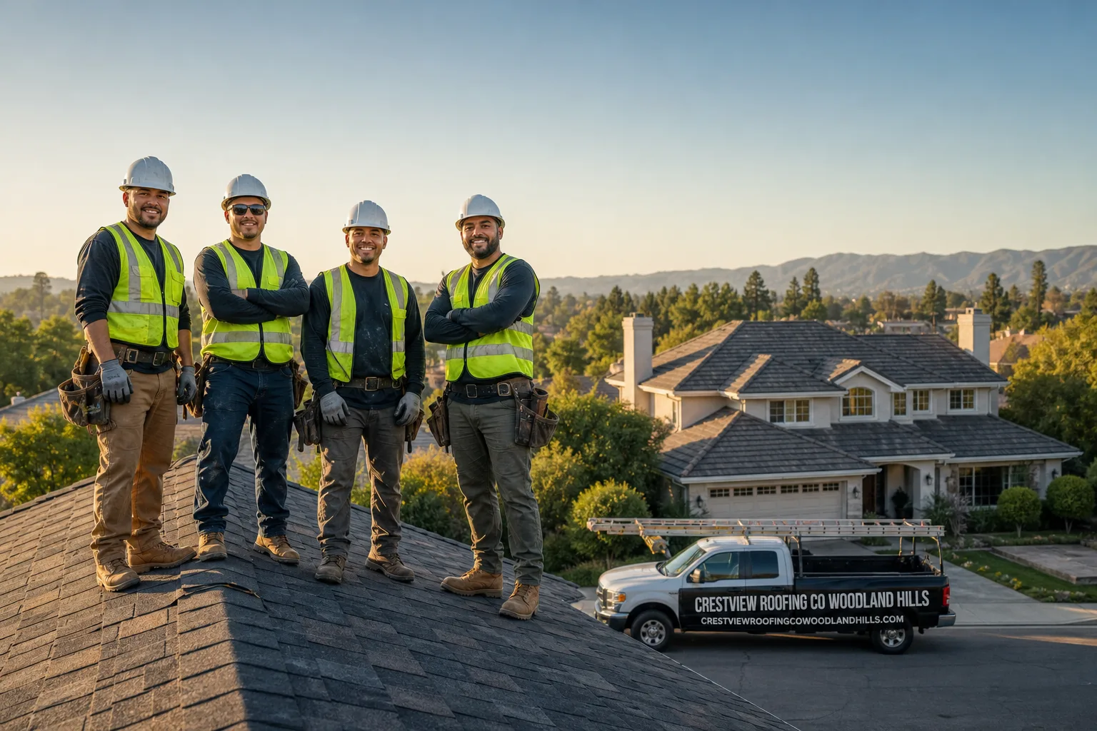 Crestview Roofing Co Woodland Hills roofing team